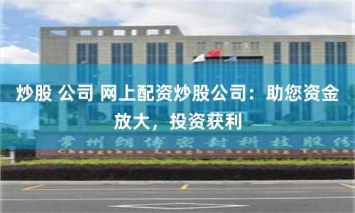炒股 公司 网上配资炒股公司：助您资金放大，投资获利